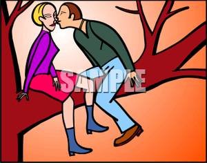 A_Man_and_a_Woman_Sitting_In_a_Tree_and_the_Man_Kissing_the_Woman_on_the_Cheek_Royalty_Free_Clipart_Picture_090801-166284-523053.jpg