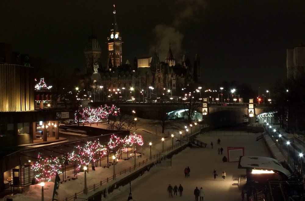 Ice Sculptures and skating at Winterlude in Ottawa