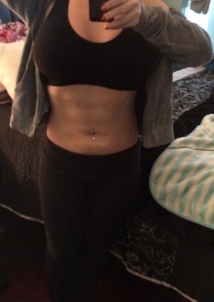 beginning to see my abs again