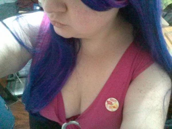Purple wig cosplay