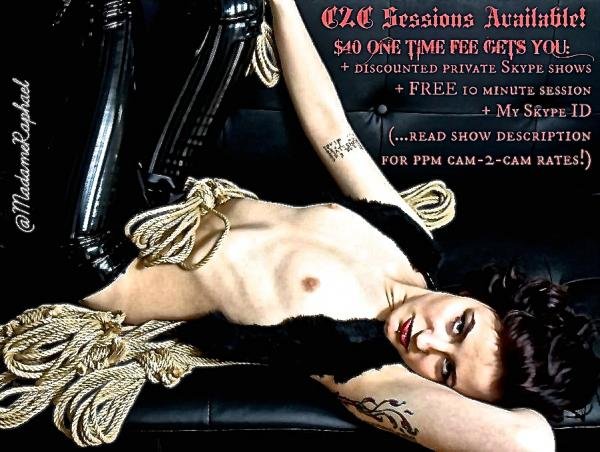 Cam sessions available - domination & rope!