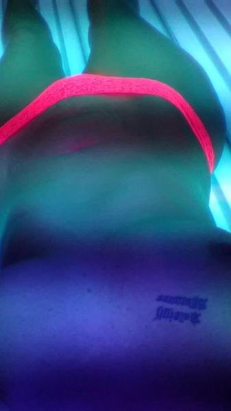 Naughty in the tanning bed